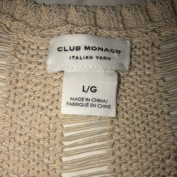Club Monaco sweater vest tank top Italian yarn - Picture 4 of 4